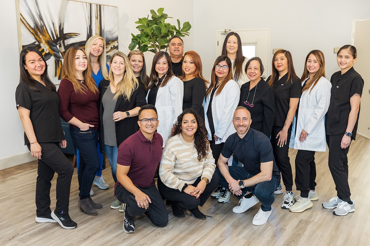 Nursing staff smiling all together for a picture